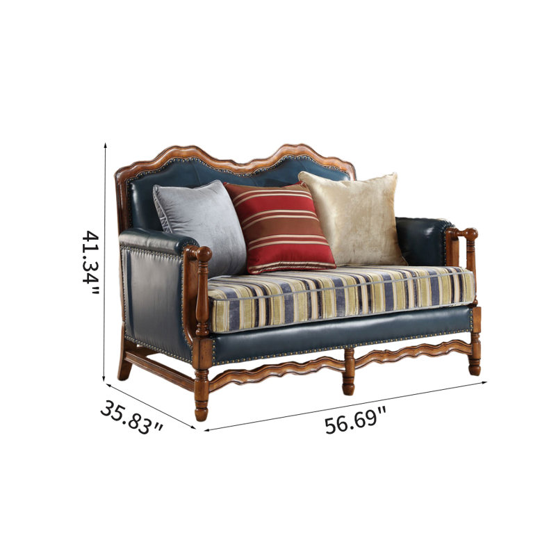 Causeuse de luxe en bois massif American Light 56,69 po