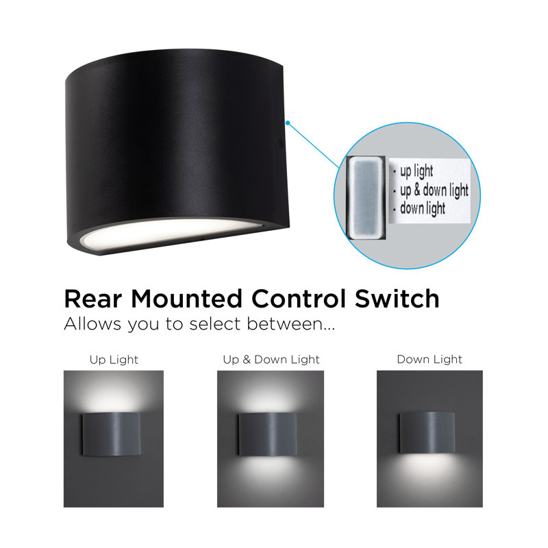Celia 5'' Outdoor LED Sconce, Black