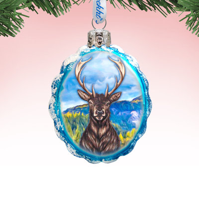 3'' Glass Animals Holiday Shaped Ornament