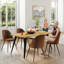 Ensemble de salle à manger moderne 5 pièces avec table à bords ondulés sculptés pour 4 à 6 personnes-955554763-955554764