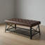 Table basse capitonnée en similicuir