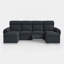 Canapé inclinable électrique 4 places avec 2 repose-pieds, canapé inclinable avec ports USB et Type-C-501390724-501869795