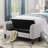Battle Linen Blend Upholstered Storage Bench-1216530634