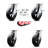 4 Piece Rubber on Steel Caster Set