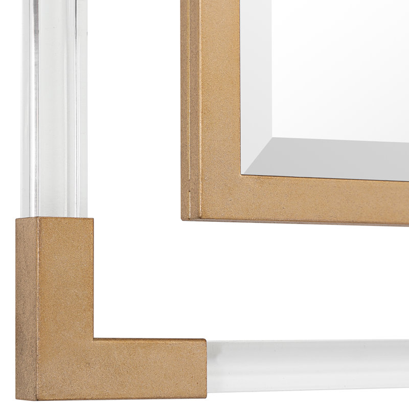 Waleska Metal Wall Mirror, 40" x 40", Gold