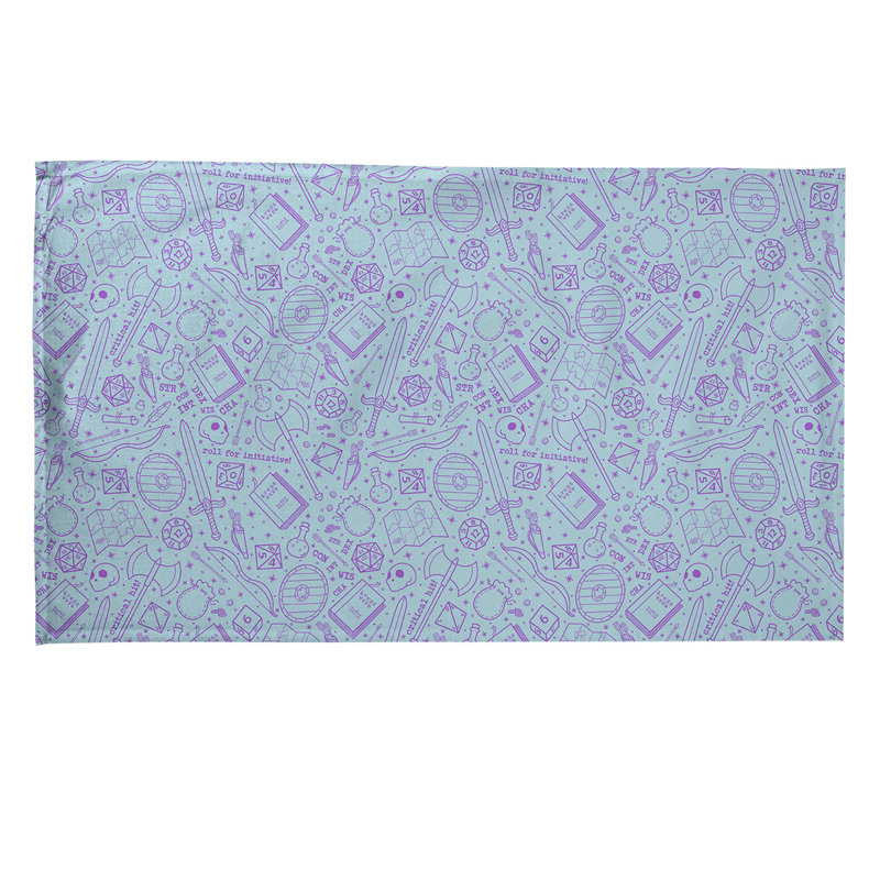 Serviette à thé à motif rpg Mcguigan, Sergé de coton, Bleu