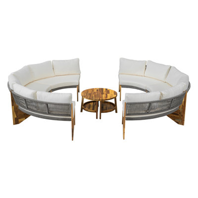 6 - Person Outdoor Seating Group With Cushions And A Coffee Table(Old Sku:WY000379AAA)