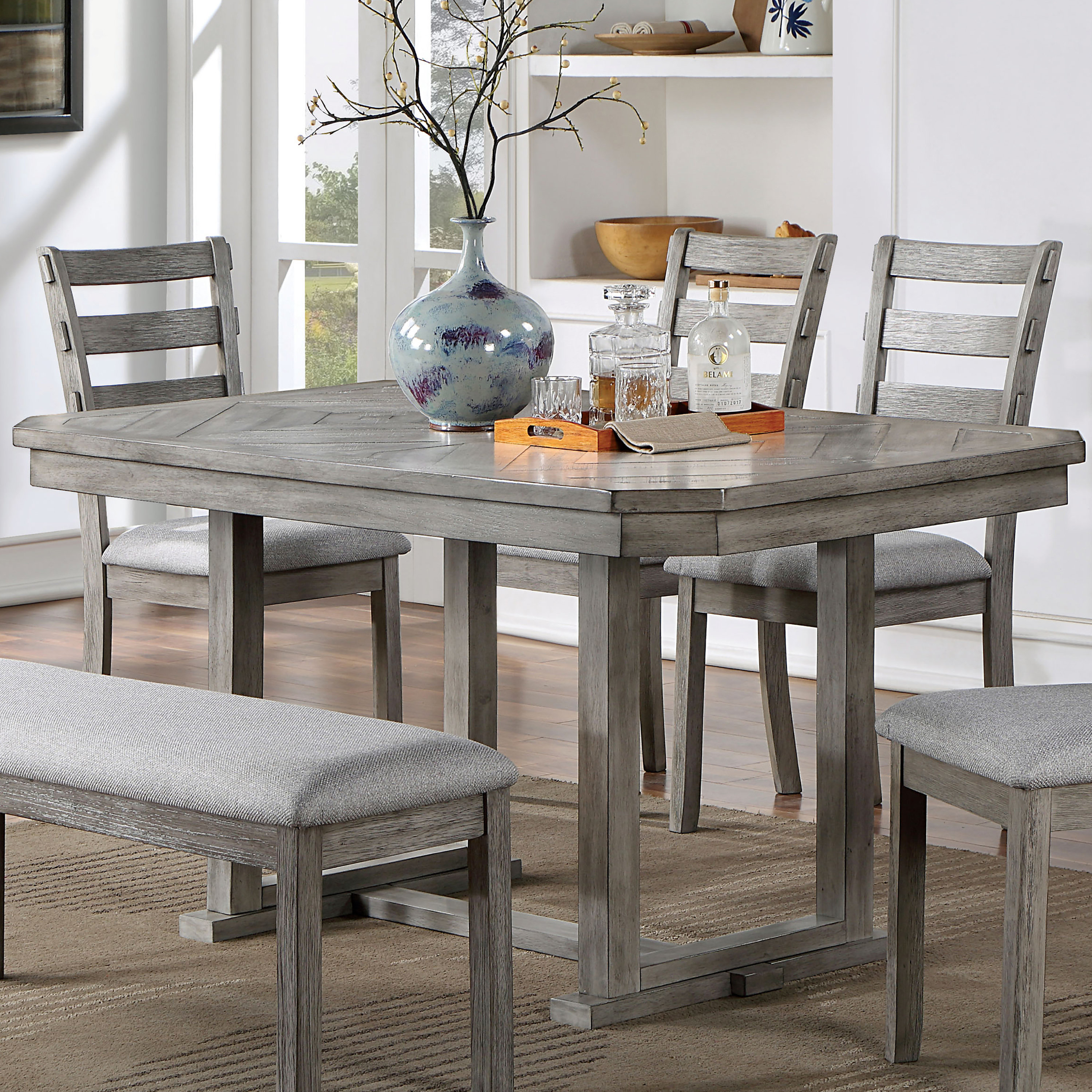 Oblong dining table online and chairs