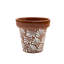 Pot de jardin en céramique émaillée - CHRYSANTHÈME TERRE COTTA (19 cm L x 20 cm H) - Petit pot de fleurs - Intérieur/Extérieur-22512058