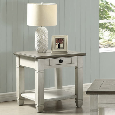 Table basse et table de bout 1 pièce avec tiroir et tablette inférieure