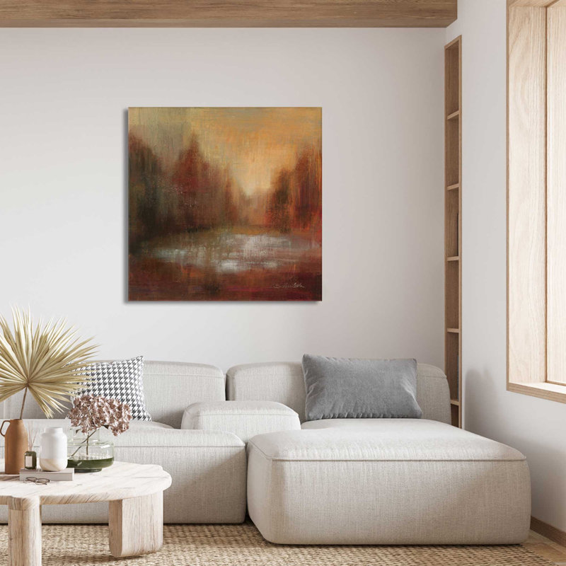 Pluie I - peinture, L 18 po x H 18 po, Toile tendue