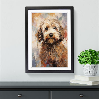 Labradoodle Gestural - Framed Print