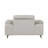 Light Gray Genuine Leather Chair with Adjustable Headrest-1633540642