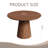 Round Farmerhouse Wooden Dining Set with French Dining Chairs, Faux Leather Dining Chairs-62091717-62091719