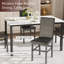 Ensemble de salle à manger 5 pièces en faux marbre, 4 chaises rembourrées en polyuréthane, mobilier de table de cuisine moderne pour la salle à manger, plateau de table compact en faux marbre