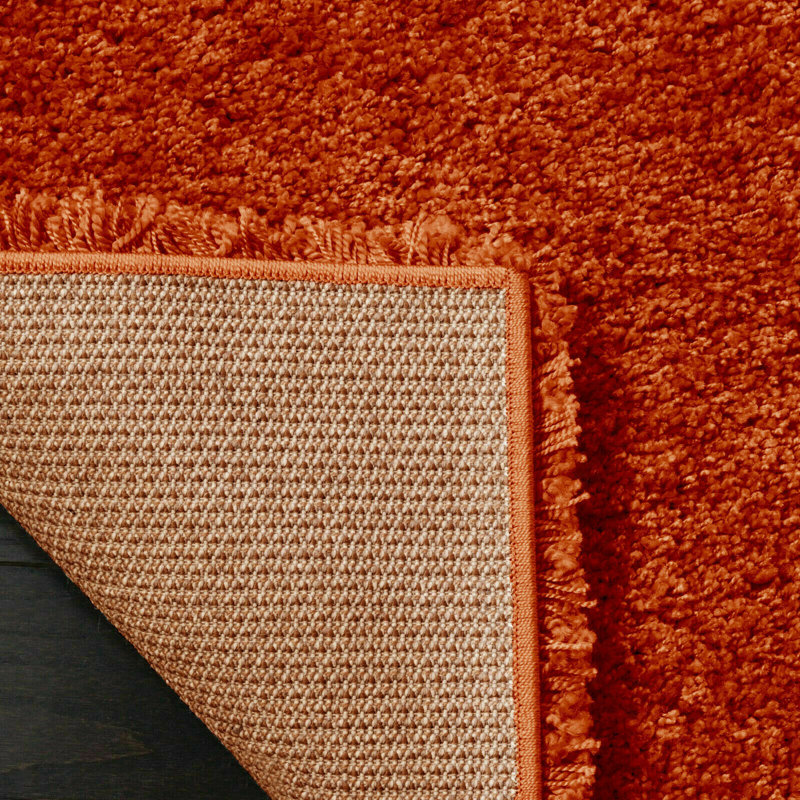 Ellyott Solid Colour Shag Area Rug, Square 120cm