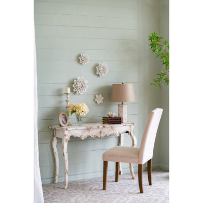 Décoration murale en céramique crème faite à la main D7.3X2.8 "