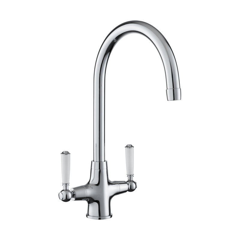 Rangemaster Aquaclassic Kitchen Faucet, Chrome/White