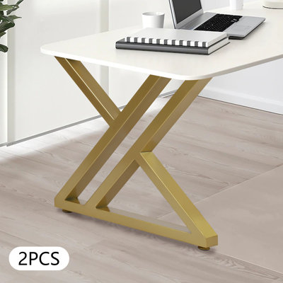 Table Legs 16" Set of 2 Metal Table Legs Heavy Duty Dining Coffee Table Legs Iron Desk Legs