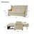 Atravion 73.5" W Vegan Leather Sofa Bed with Button-tufted Back-96122437