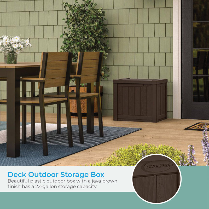 Suncast 22 Gallon Water Resistant Plastic/Resin Deck Box Reviews