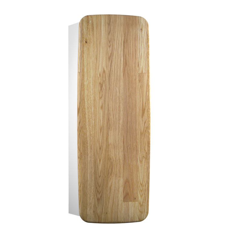 Khandare Bathroom Cabinet, Right, Alpine White/Natural Oak Wood/Grey