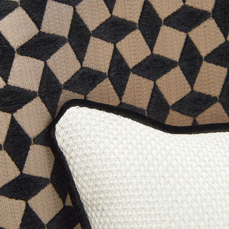 La Francaise 29'' Wide Armchair, Cream/Ivory/Black Polyester Blend