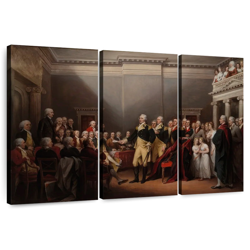 Leisha, la démission du général Washington, H 32 po x l 50 po