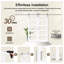Porte de grange coulissante en verre transparent blanc apprêté 5-Lite avec trousse de quincaillerie d'installation / aucun assemblage requis-120817895-120817896