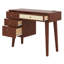 Ensemble de base de lit en bois, 1 table de chevet rétro et 1 ensemble de coiffeuse avec tabouret-247550659-247550671