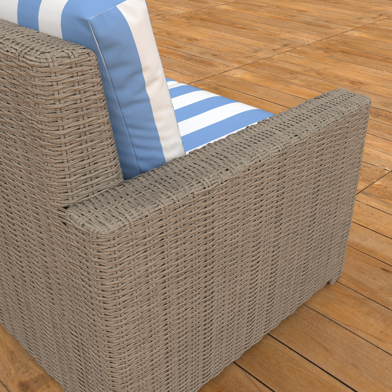 Henri 86" Sunbrella® Patio Sofa, Refuge Ocean