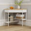 Console d'angle avec tablette de rangement pivotante