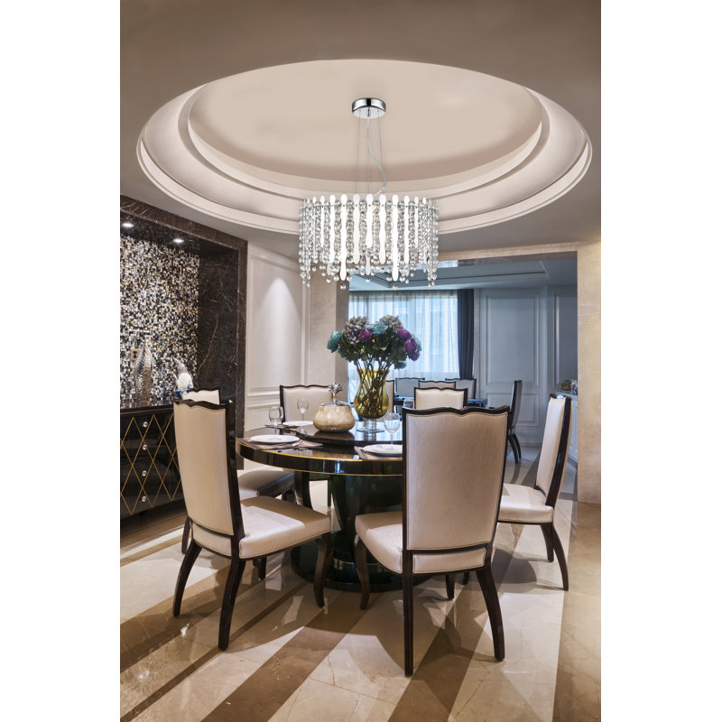 Rudnick 5 - Light Chrome LED Crystal Pendant