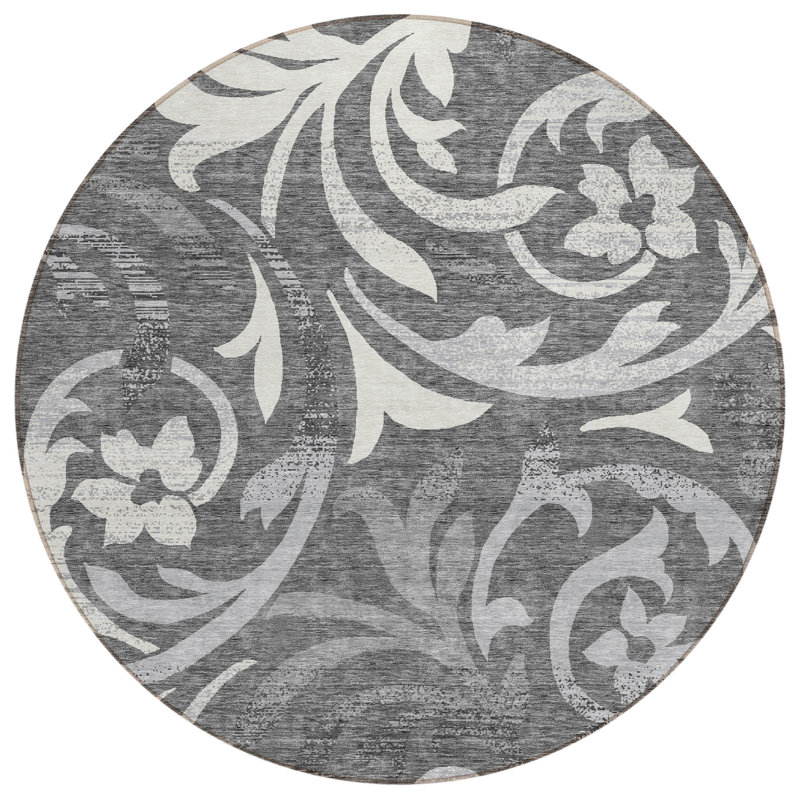 Washable Indoor / Outdoor Rug, Round 8'