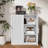 Rattan Storage Cabinet with Adjustable Shelves-25162534-4129927