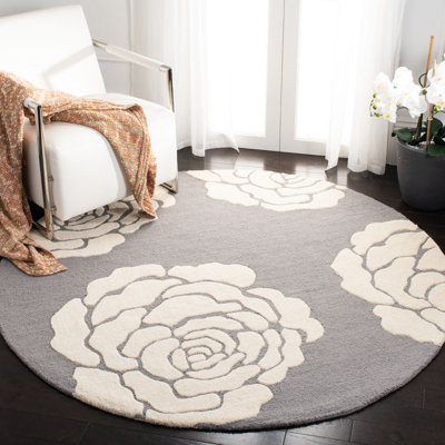 Cannen Hand Tufted Wool Floral Rug