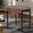 Space-saving Modern Dining Table, Metal Mdf, Rustic Style For Small Kitchens