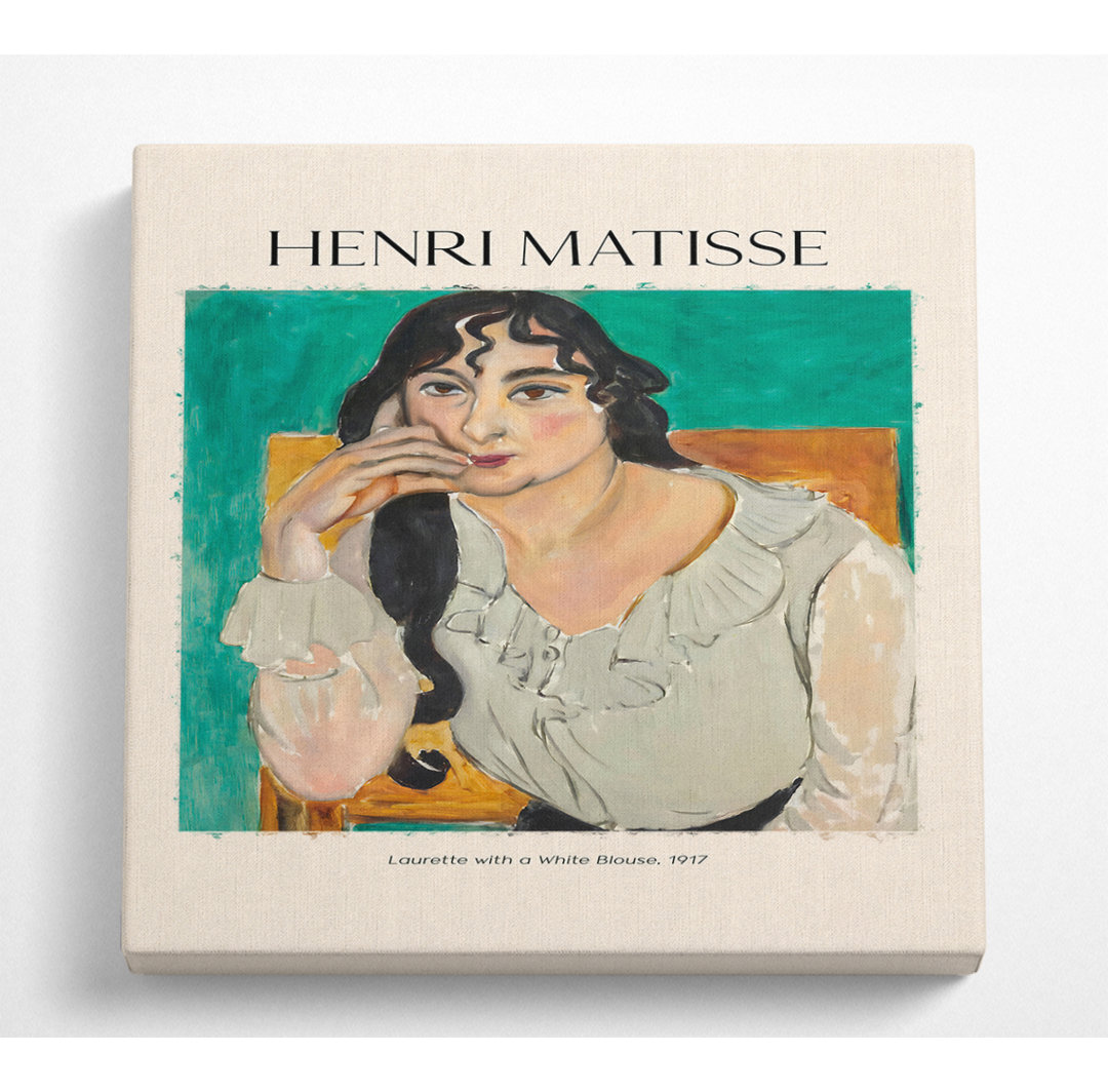 Laurette mit weißer Bluse, 1917 von Henri Matisse - Kunstdrucke auf Leinwand