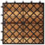 Ensemble de 10 tuiles de patio WALPLUS en bois franc d'acacia brun 30 x 30 cm-132943489-132943488