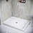 Streamline 48 in. x 36 in. Corner Acrylic Shower Base in Matte Marble with Center Drain, Drain Included-118934417