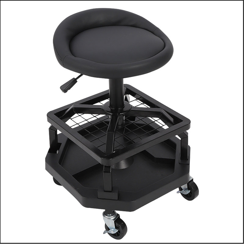 Adjustable Height Ergonomic Industrial Stool with Footrest
