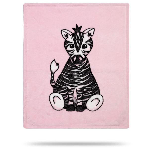 Couverture pour bébé baby zèbre Biali, Rose/noir