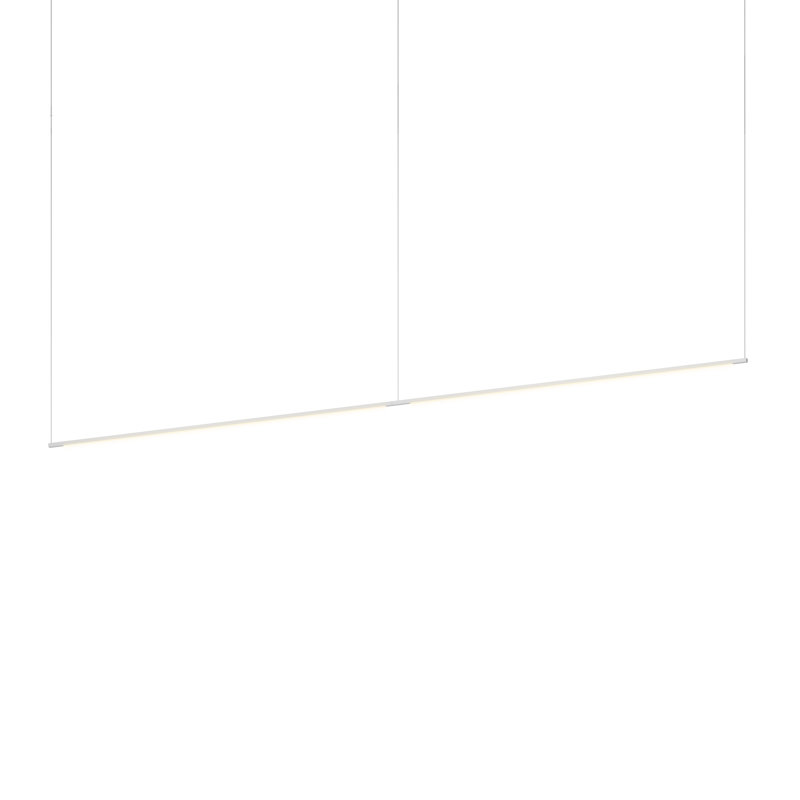 Z-Bar 1 - Light LED Unique/Statement Pendant, Silver, 0.5" H x 99.93" W x 0.5" D