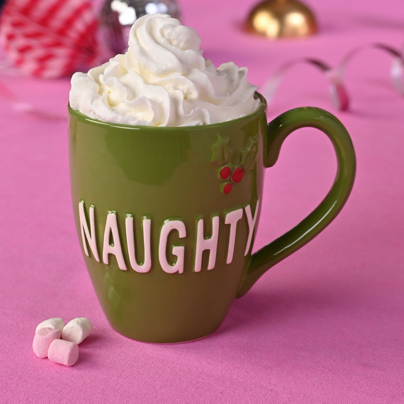 Green Ceramic Mug Naughty