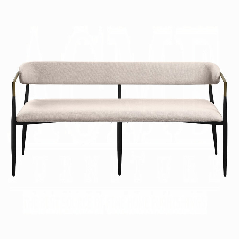 Banc avec revêtement, Beige