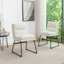 5 tables de salle à manger: table ronde à tréteaux, 4 chaises élégantes, blanc vanille, coussin de siège de qualité, sièges et table blanche