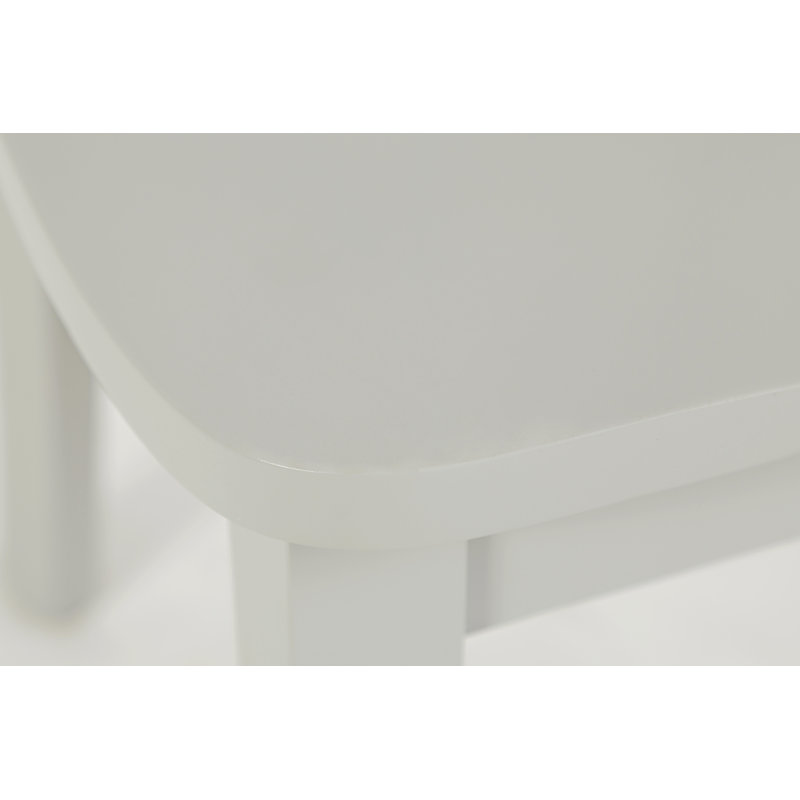 17'' H Acacia Solid Wood Side Chair, Gray