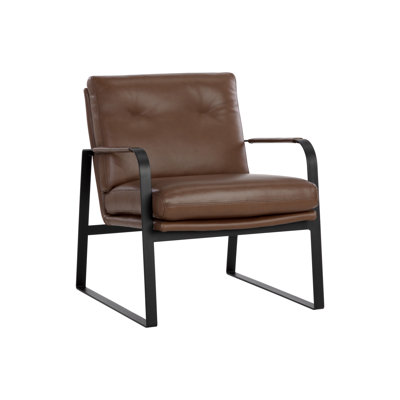 Leather Tufted Lounge Chair