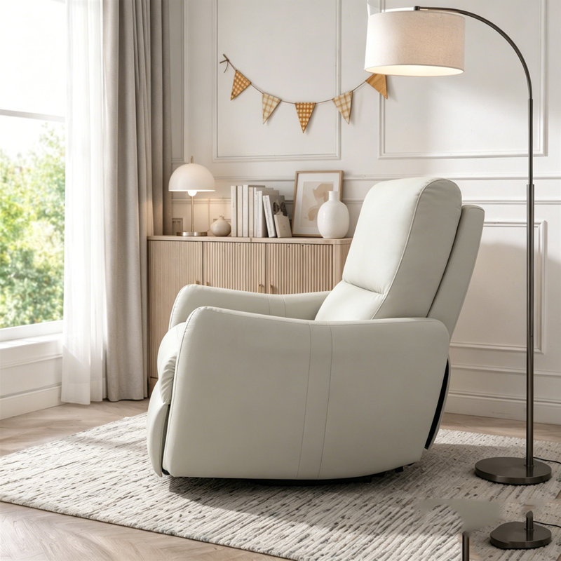Fauteuil inclinable électrique Wall Wall, Polyuréthane, Gris clair