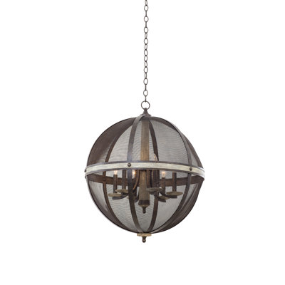 Coronado 6 LT Florence Gold Chandelier Kalco